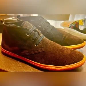 Prada | Shoes | Prada Dark Brown Suede Chukka Sneaker Size  display picture 2